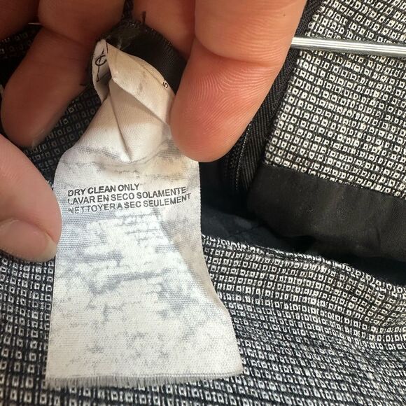 Y2K Bebe Gray & Black Ruched Panel Ruffle Hem plaid Pencil Mini Skirt Size S - Picture 11 of 12